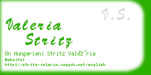 valeria stritz business card